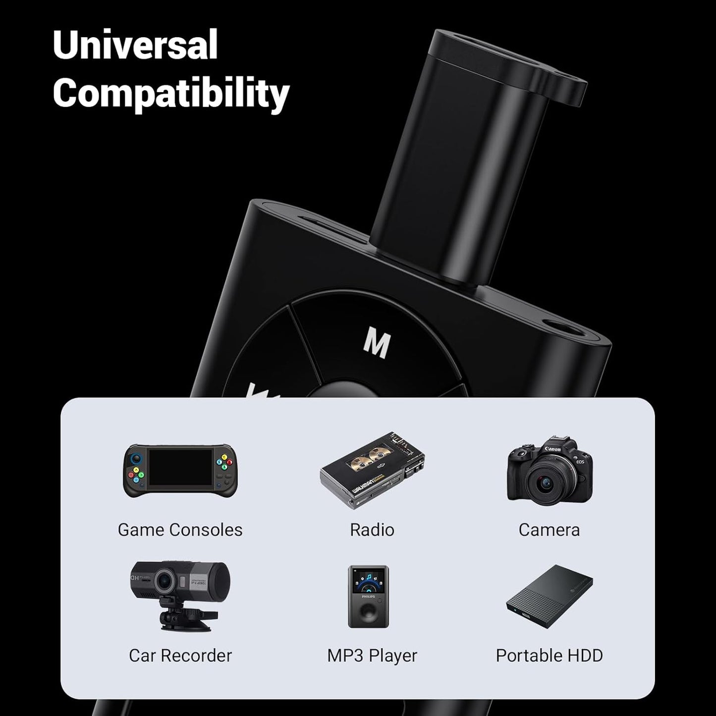 5-Pack USB-C Female to Micro USB Male Adapter | Mini OTG Converter for Android Devices, Headphones, Power Banks