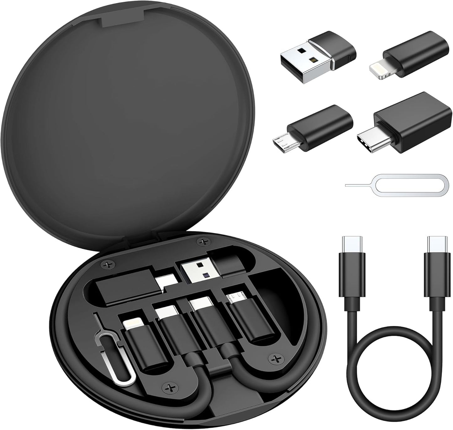 All-in-One USB Converter Kit | 6-in-1 Data Adapter Combo with Compact Carrying Case