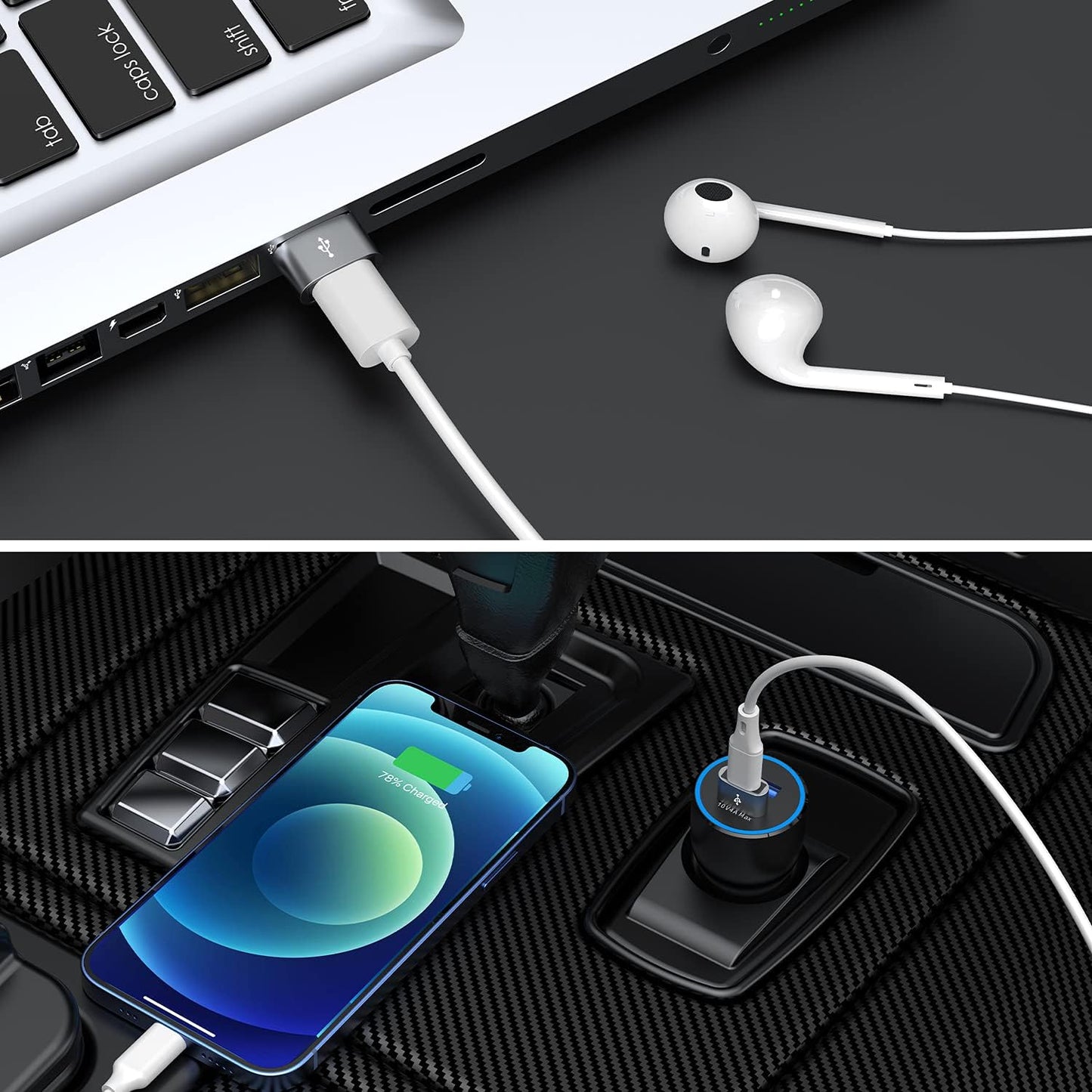 USB-A to USB-C Adapter (4-Pack) – Compact Aluminum Alloy Type-C Converter, OTG Compatible for Laptop, Car Charger, USB Hub, Flash Drive, Headphone & More