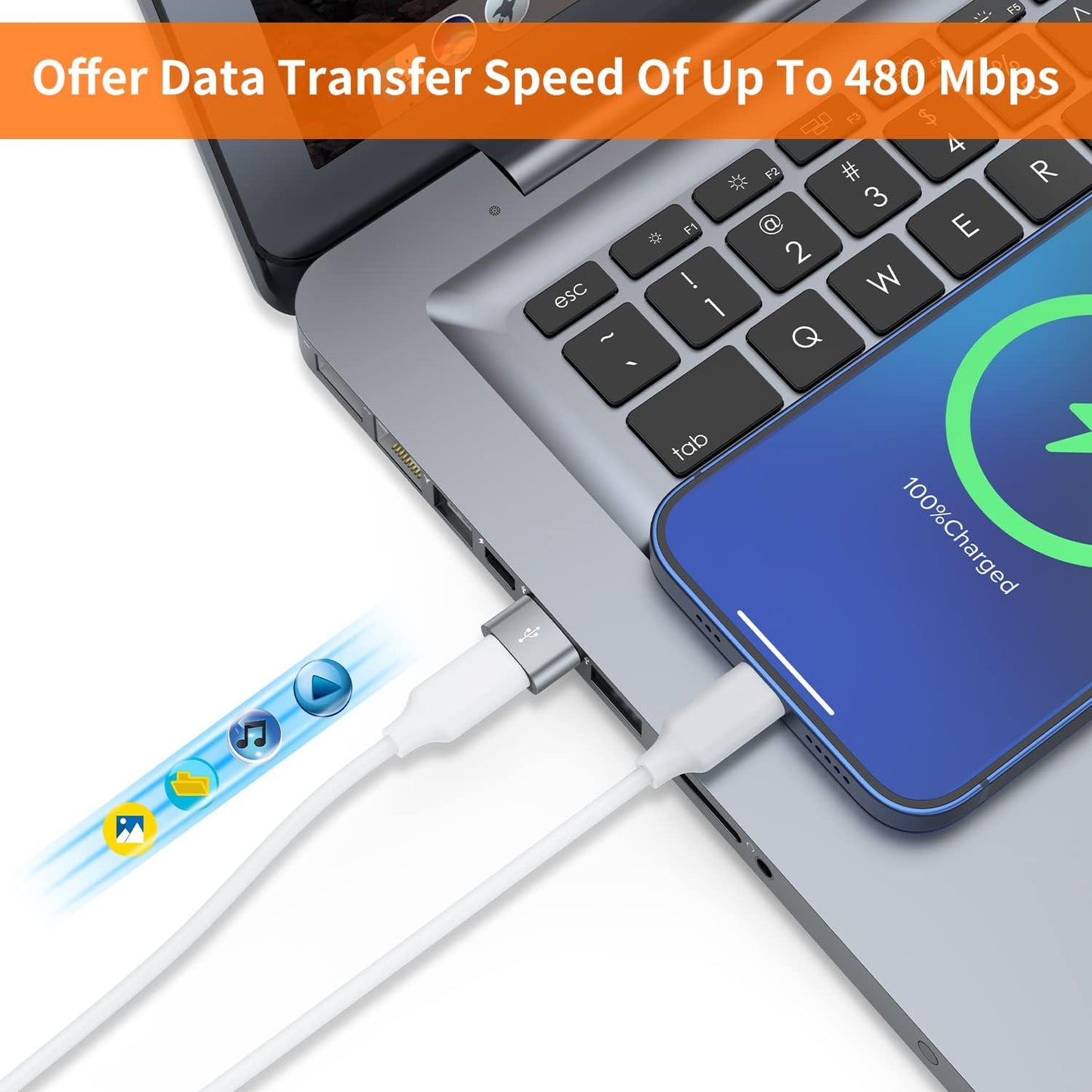 USB-A to USB-C Adapter (4-Pack) – Compact Aluminum Alloy Type-C Converter, OTG Compatible for Laptop, Car Charger, USB Hub, Flash Drive, Headphone & More