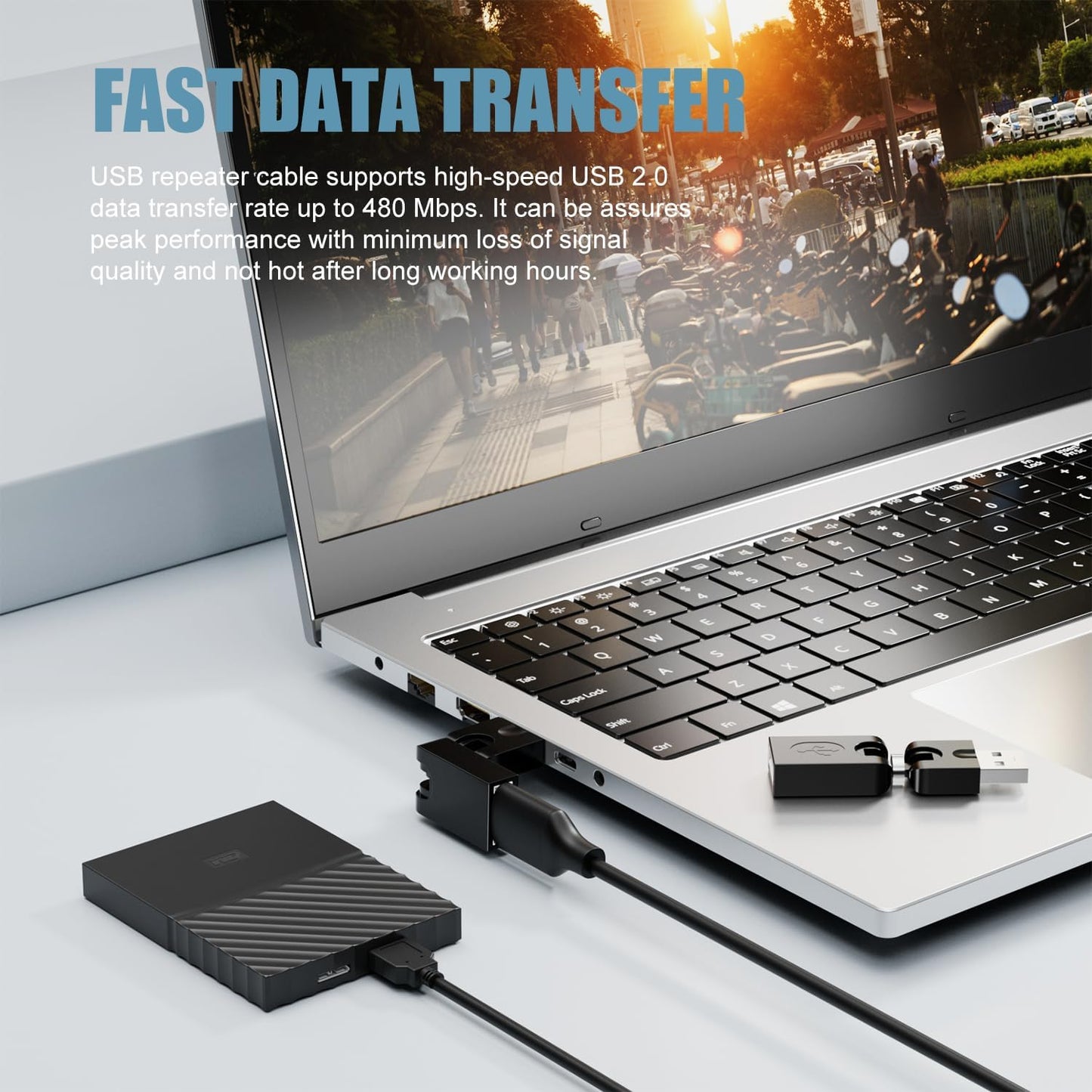 Swivel USB Adapter – USB Male to Female Converter with 360° Rotation & 180° Folding for Tight Spaces