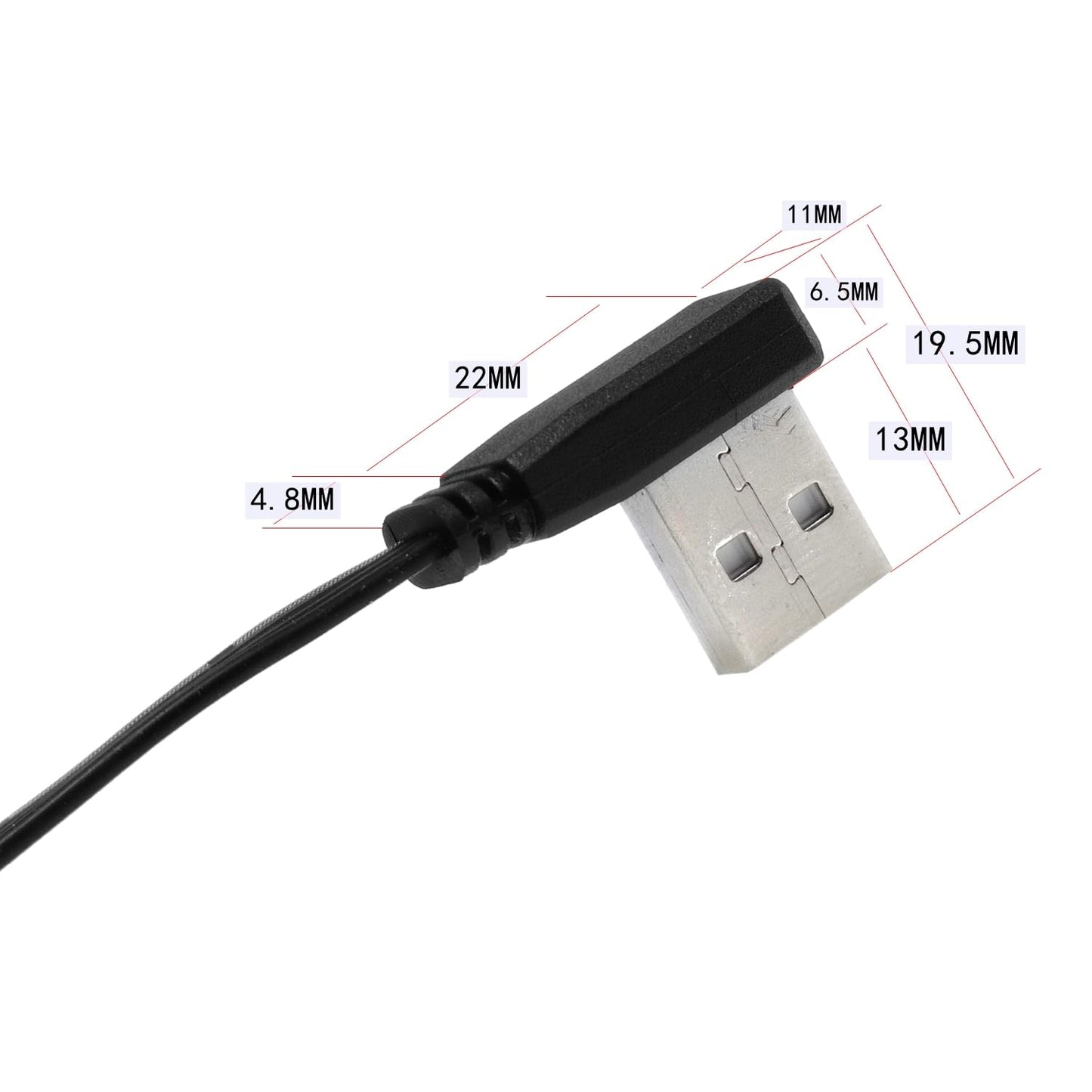 2-Pack USB A Male to Female Extension Cable with 90-Degree Right Angle Design – USB 2.0 High-Speed Adapter Cord for Computer, Laptop, Game Console, USB Devices