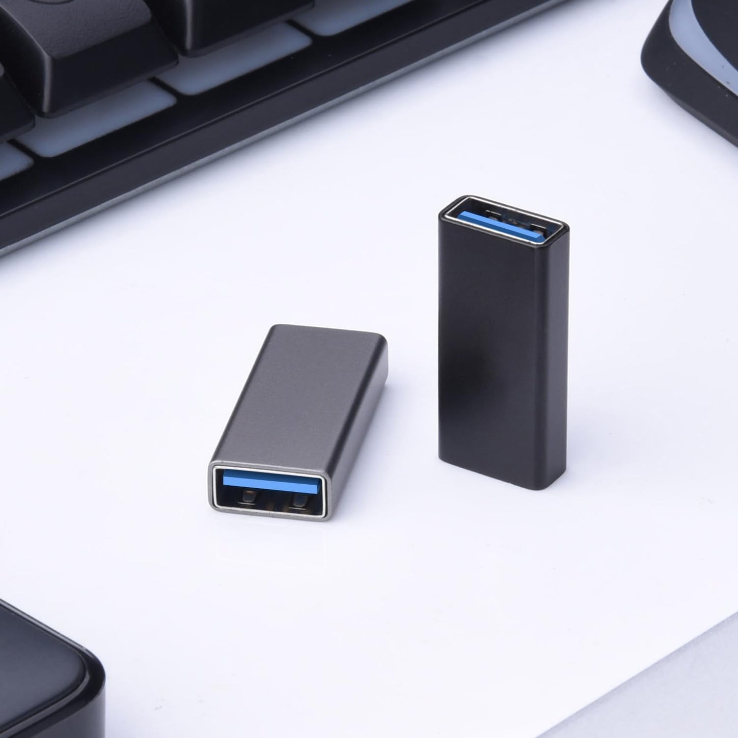 USB 3.0 Adapter – Aluminum Alloy Housing, Mini USB A Female to USB C Male Converter, High-Speed Portable Adapter for Laptop, Tablet & Smartphone (1.25 × 0.55 × 0.25 in)