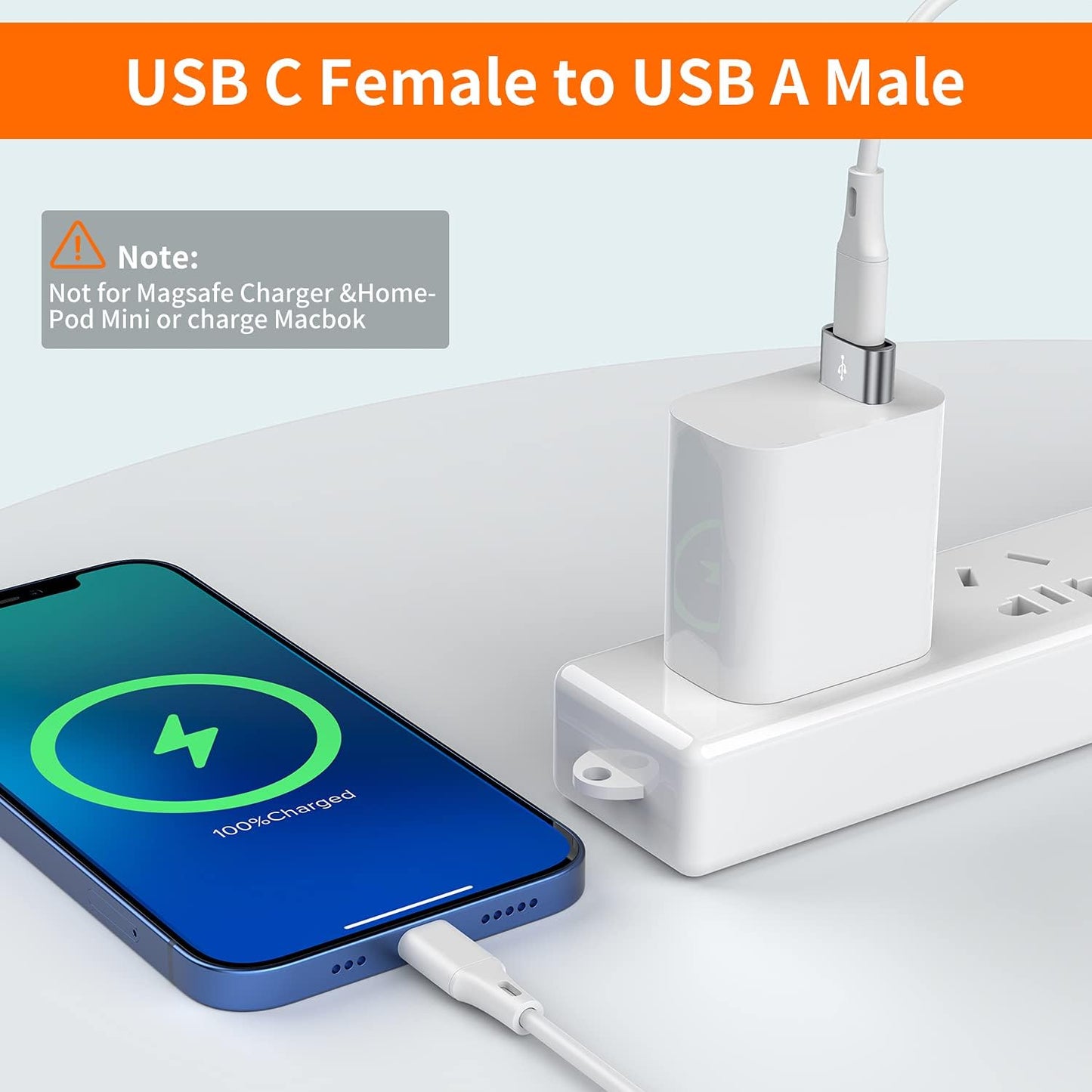 USB-A to USB-C Adapter (4-Pack) – Compact Aluminum Alloy Type-C Converter, OTG Compatible for Laptop, Car Charger, USB Hub, Flash Drive, Headphone & More