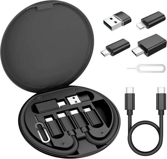 All-in-One USB Converter Kit | 6-in-1 Data Adapter Combo with Compact Carrying Case