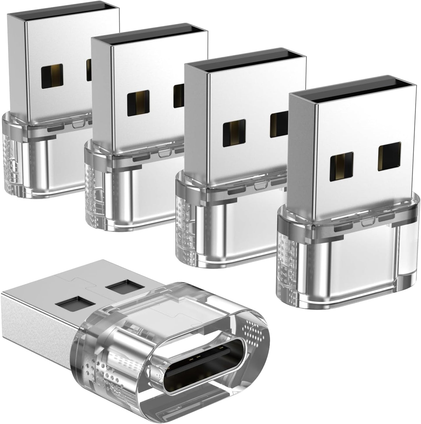 5-Pack Mini USB to Type-C Adapter | Ultra Compact Converter | Stable Data Transfer & Charging | Universal Compatibility