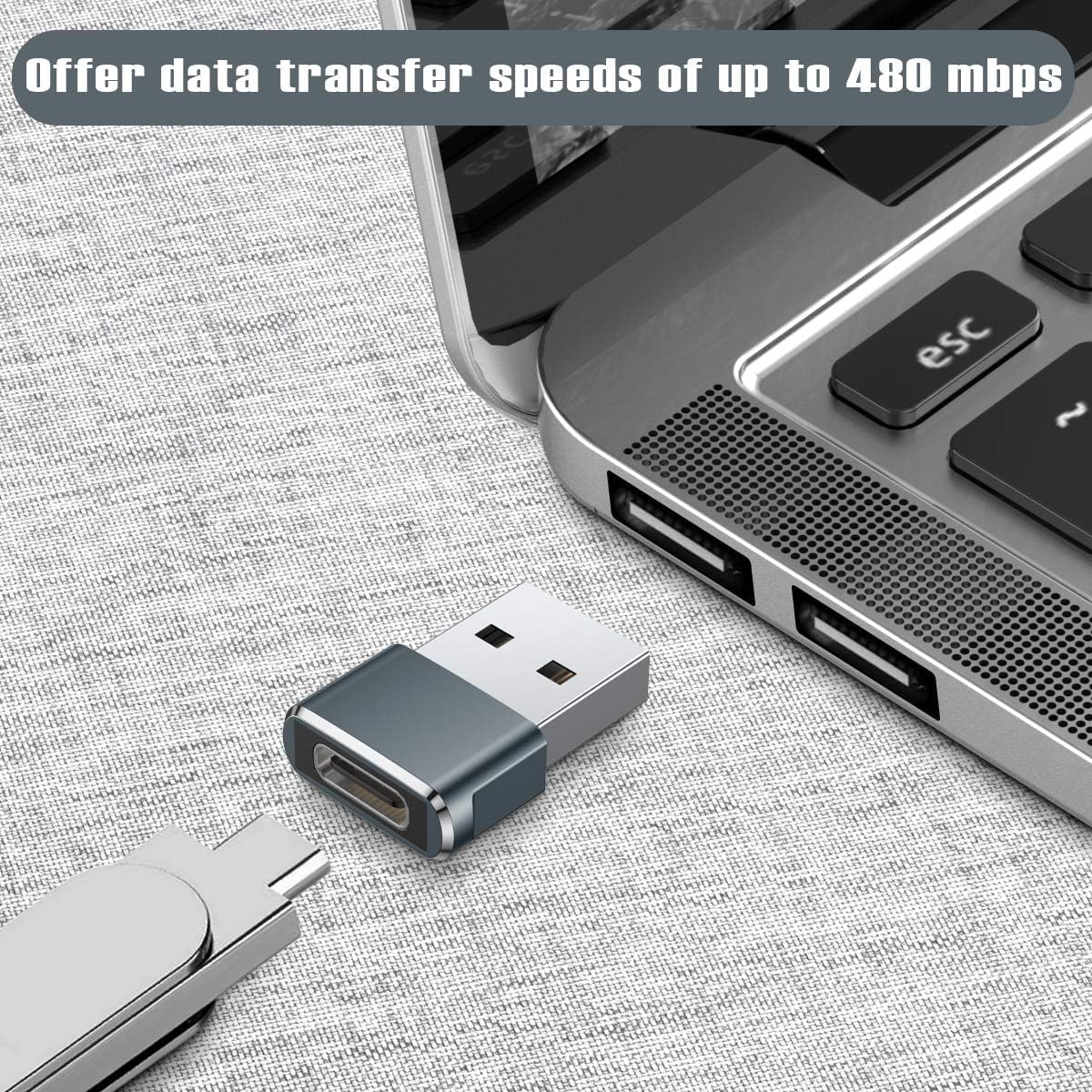 USB Wireless Adapter 3-Pack – Mini Size 0.85" USB Dongle for PC/Laptop/Desktop, High-Speed Plug-and-Play Receiver (0.85 × 0.60 × 0.28 inches)